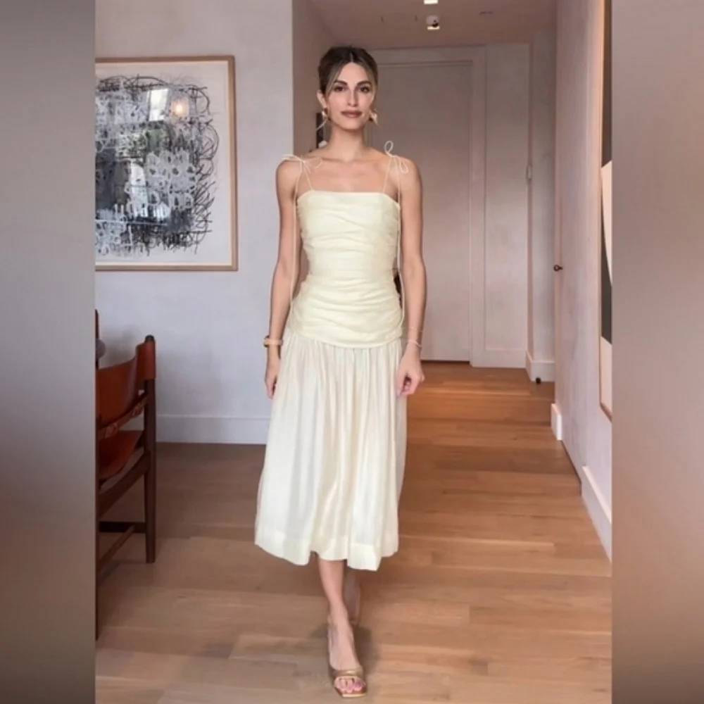 Zara Cream Midi Dress - Picture 6 of 16